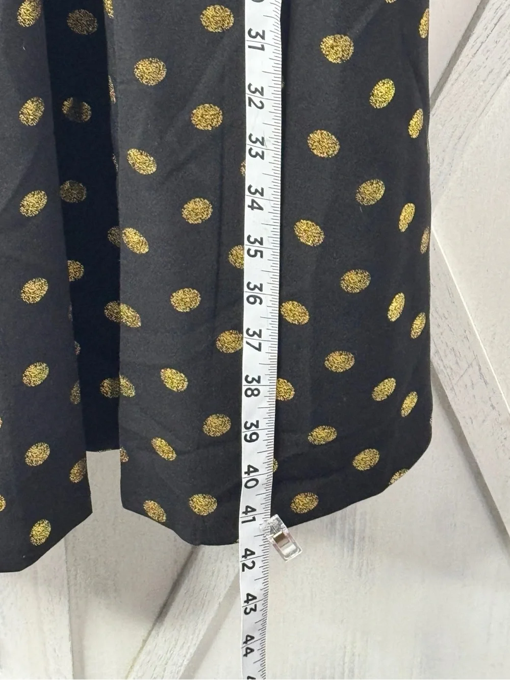 Tommy Hilfiger Black Gold Polka Dot Fit & Flare Dress Women’s Size 6 V-Neck